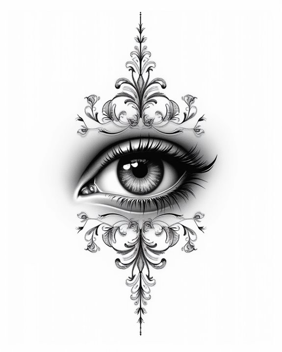 realistic shadowed eye art