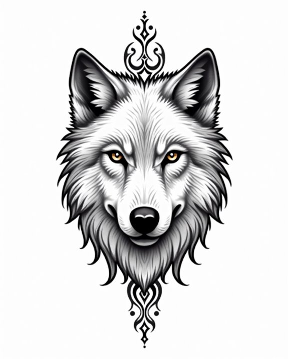 realistic wolf eye tattoo