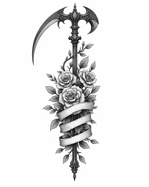 reaper roses banner symbolism