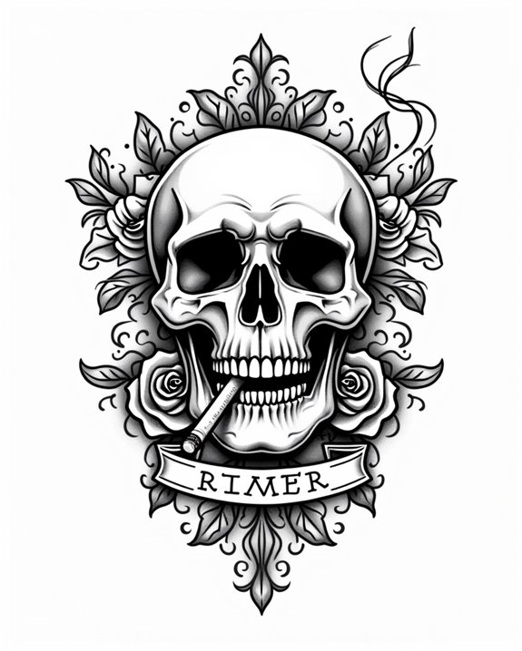 rebellion meets mortality symbolism