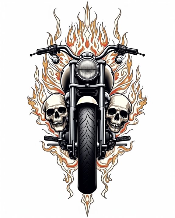 rebellious bold motorcycle symbol