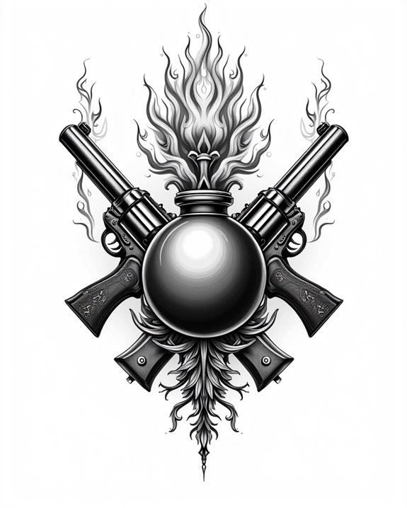 rebellious fiery pistol bomb