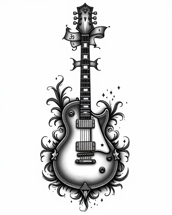 rebellious guitar banner art