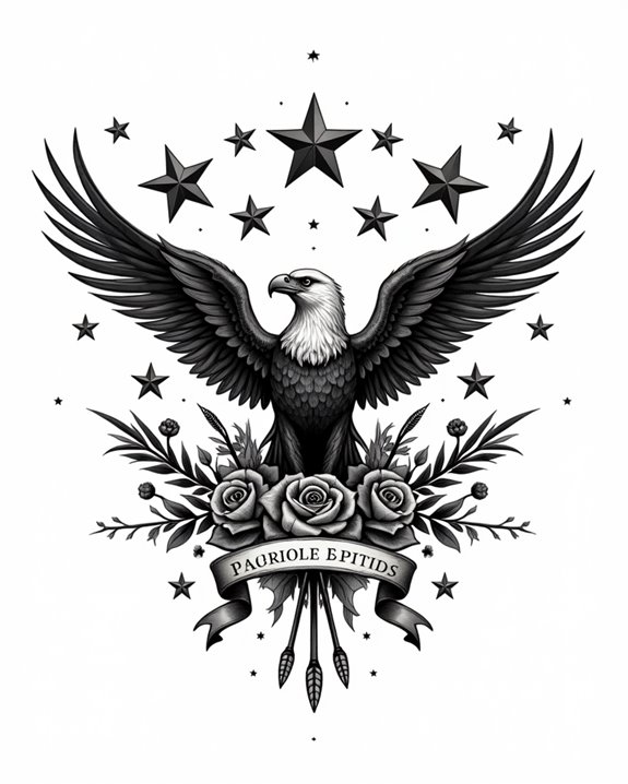 rebellious patriotic skull tattoos