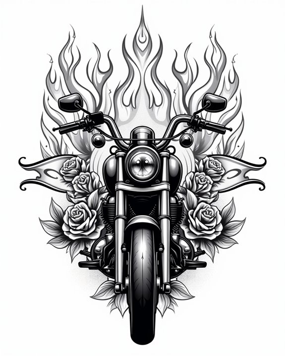 rebellious skeleton motorcycle spirit