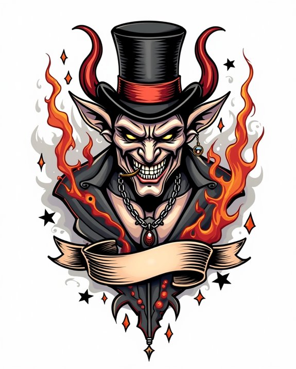 refined mischievous devil attire
