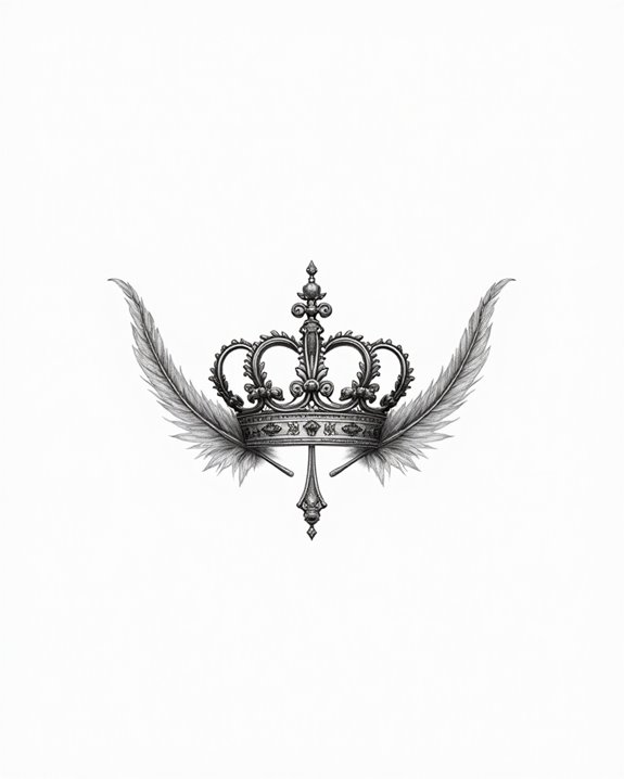 regal feathered arm tattoo
