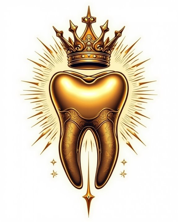 regal gold crown tattoos