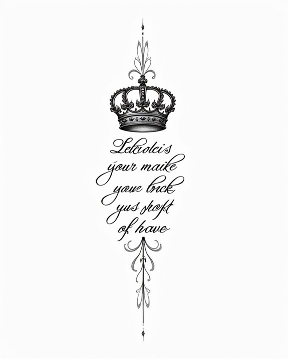regal inspirational quote tattoo