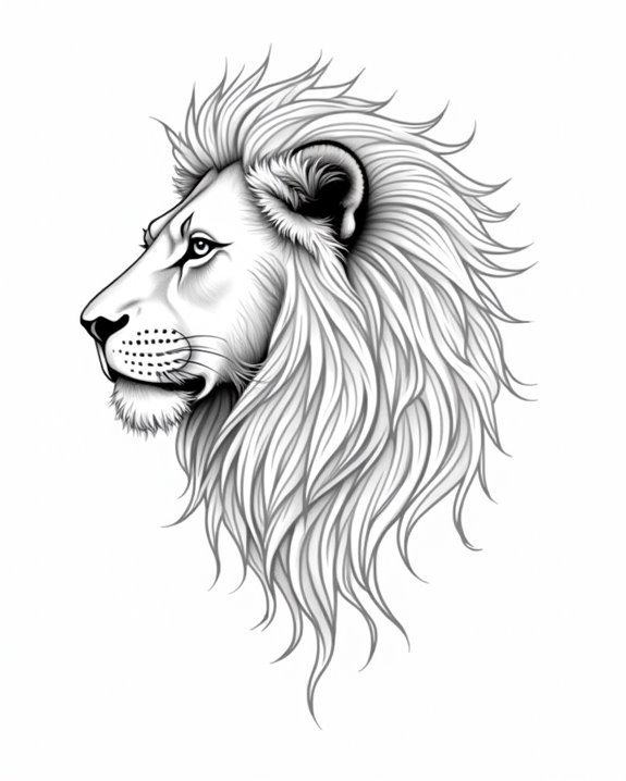 regal sleek lion art