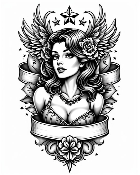 regal victory pinup tattoo