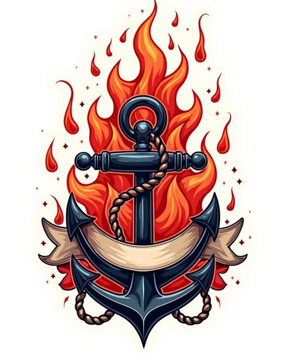 resilient fiery anchor symbol