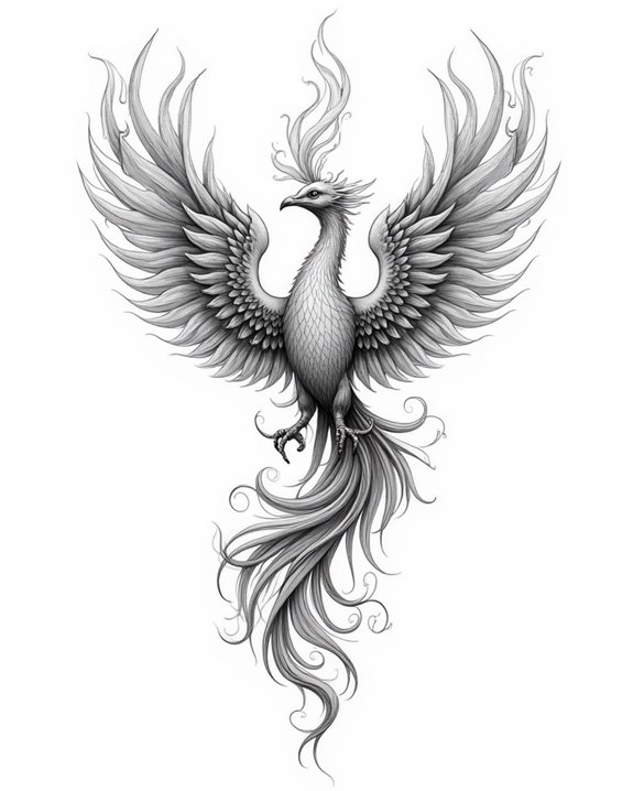 resilient fire bird tattoo