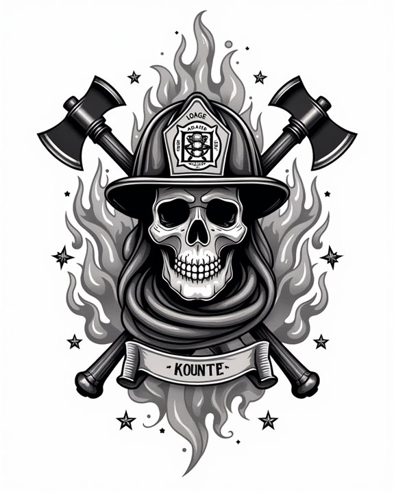 resilient firefighter skeleton tribute