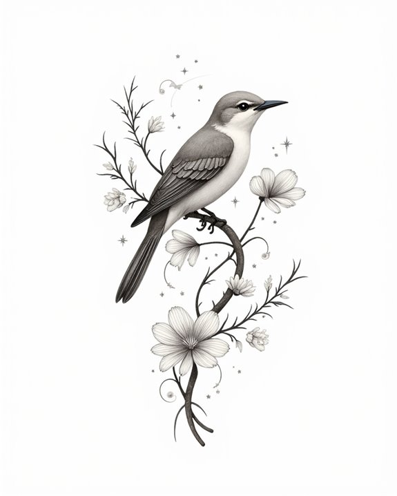 resilient songbird on wire