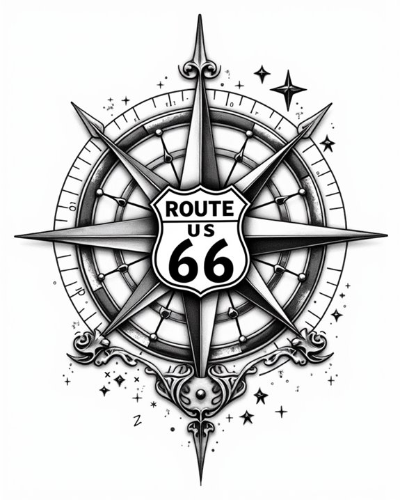 retro adventure navigation symbol
