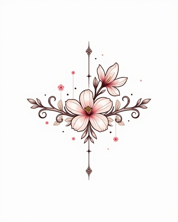 retro cherry blossom artistry