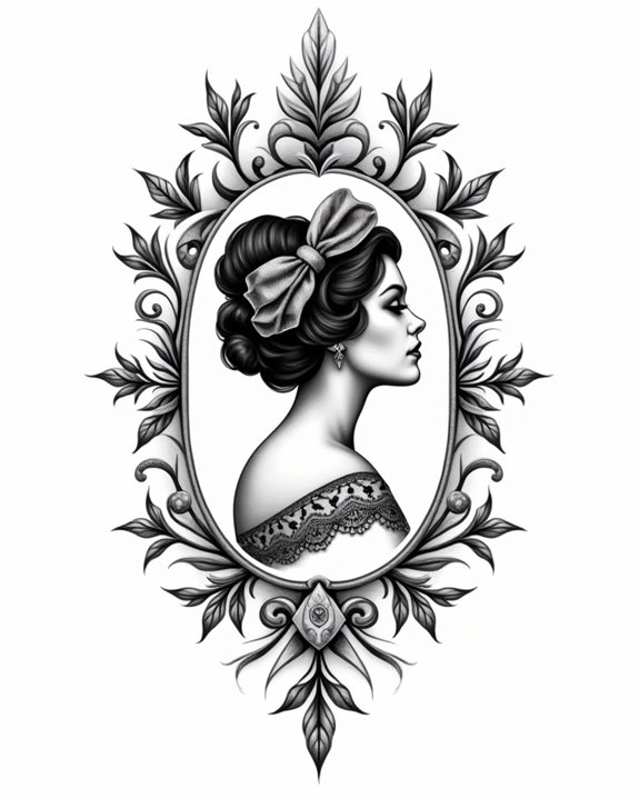 retro glamour pin up tattoos