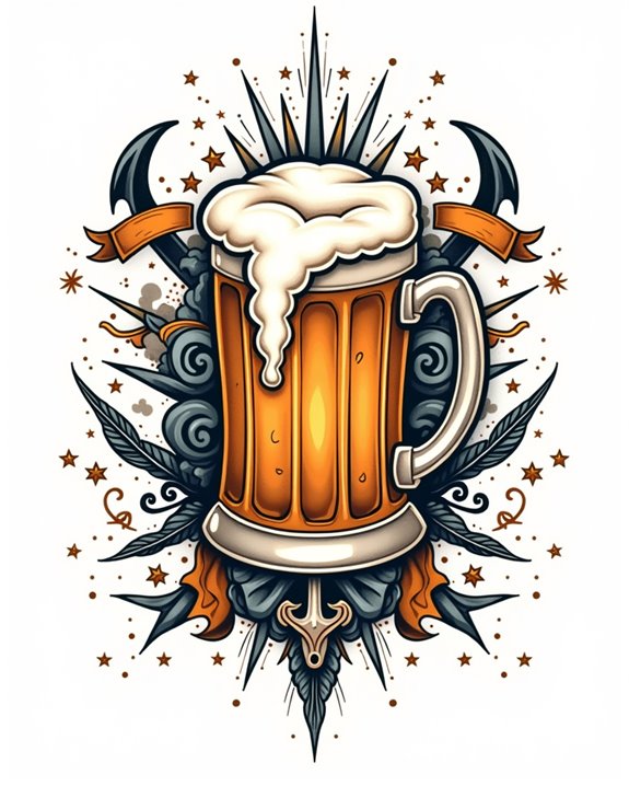 retro pixelated beer icon