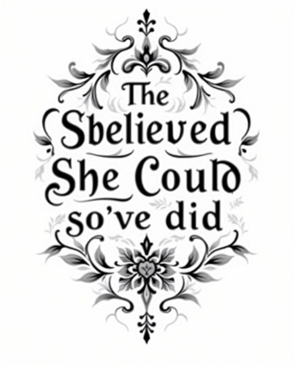 retro typography enhances tattoos
