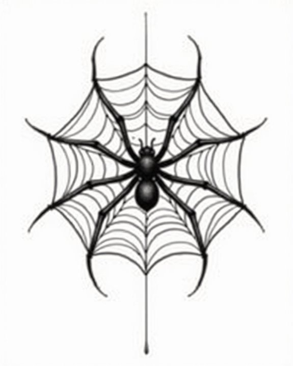 retro web pattern tattoos
