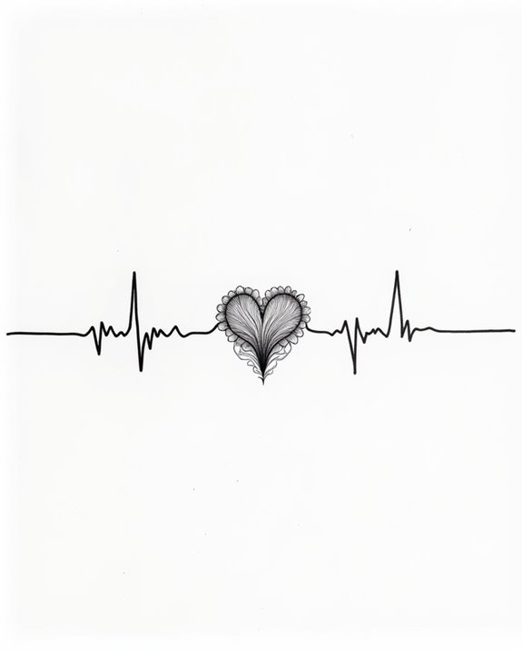 rhythmic heartbeat mountain symbol