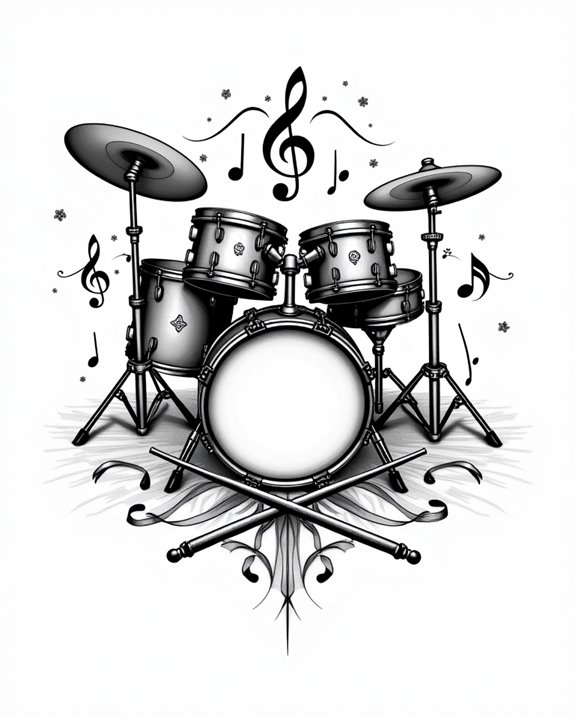rhythmic musical tattoo tribute