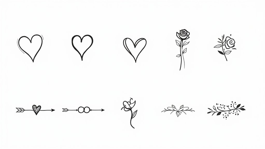 romantic fine line tattoos