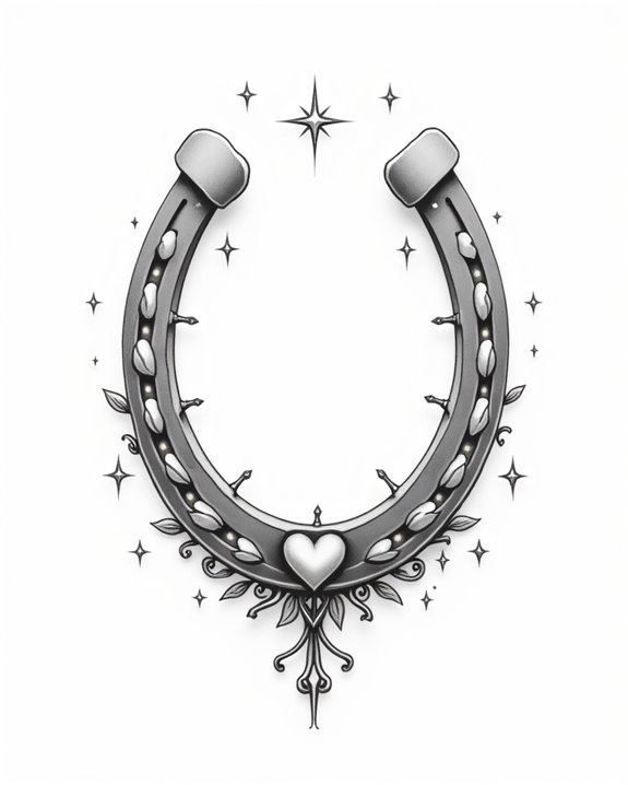 romantic lucky heart tattoo