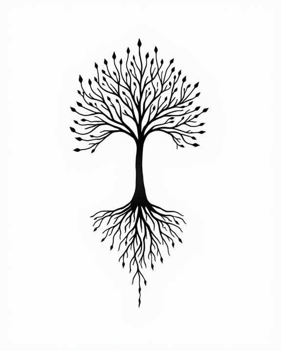 rooted love symbolizes strength