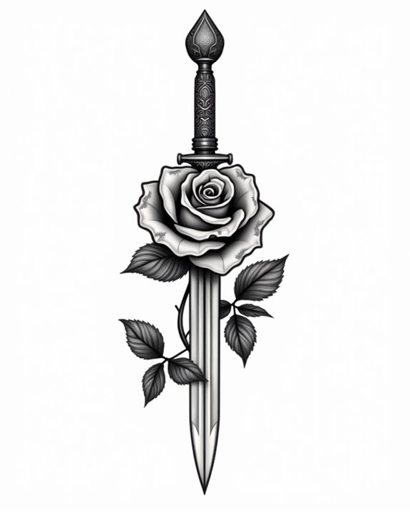 rose and dagger symbolism