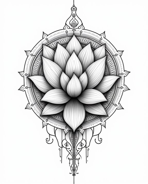 sacred geometry lotus symbol