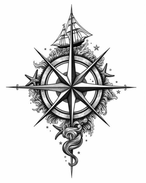 sea inspired nautical tattoos
