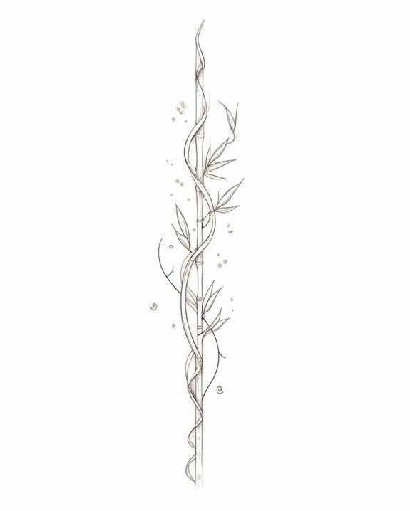 serene bamboo resilience art