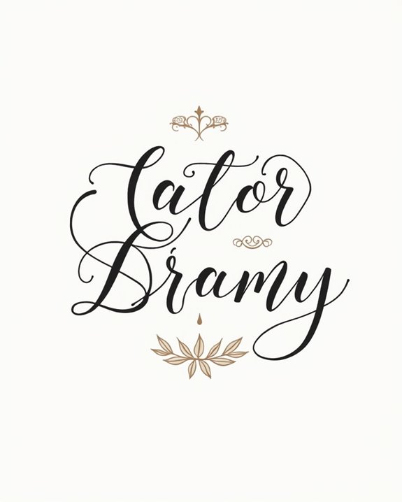 serene elegant harmonious script