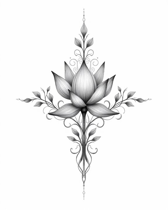 serene lotus blossom design