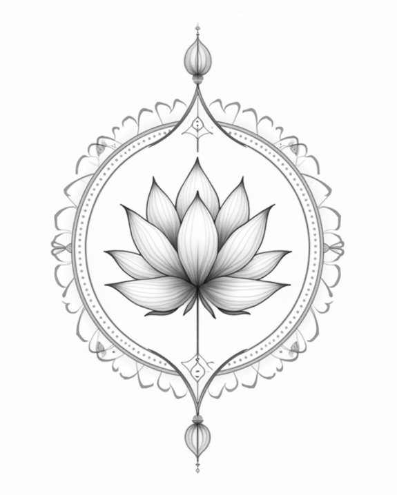 serene lotus dot accents