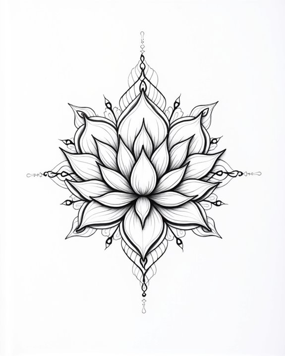 serene lotus mandala design
