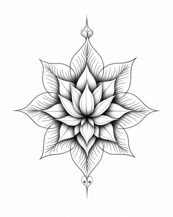 serene minimalist meditation silhouette