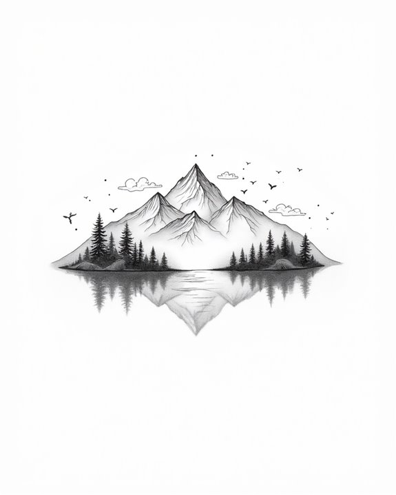 serene mountain landscape design