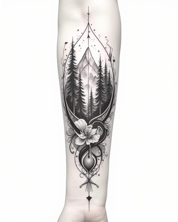 serene mountain tree wrap
