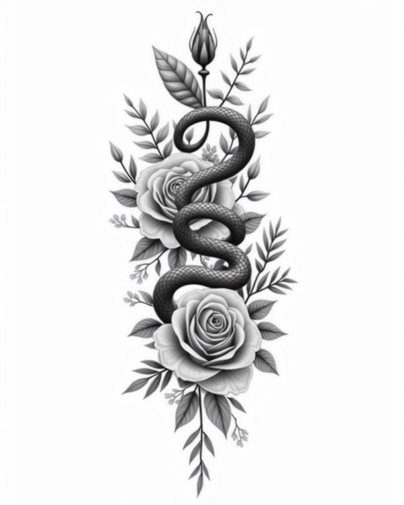 serpent rose love rebirth