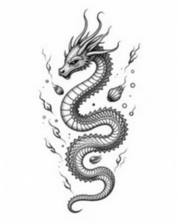 serpents weave through cosmos
