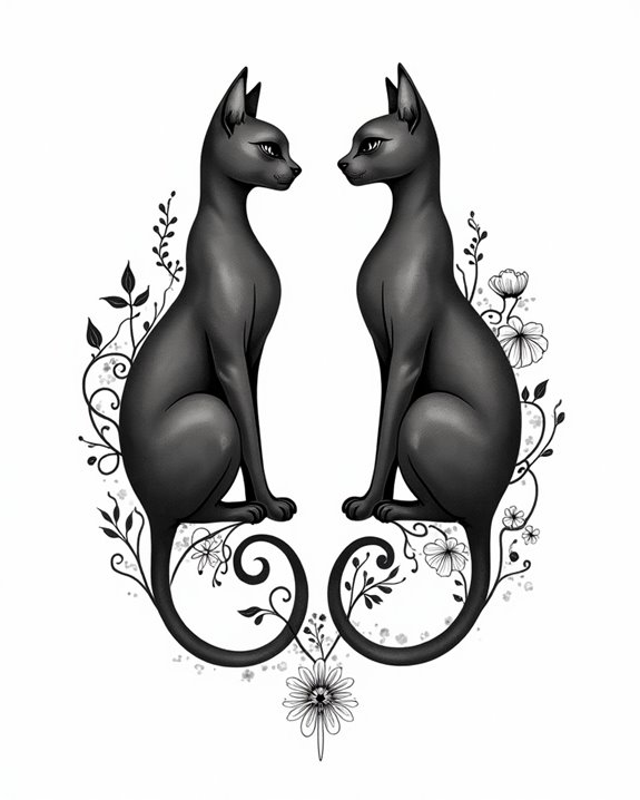 shadowy noir cat elegance