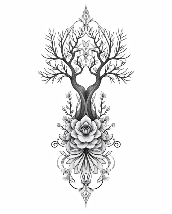 shared nature inspired tattoo designs