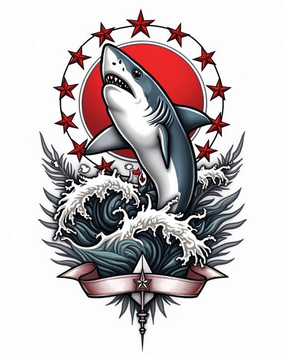 shark leap bold silhouette