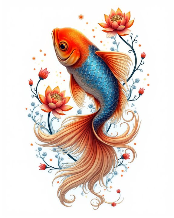 shimmering goldfish symbolize prosperity