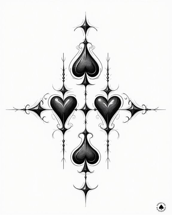 simple suit tattoo symbolism