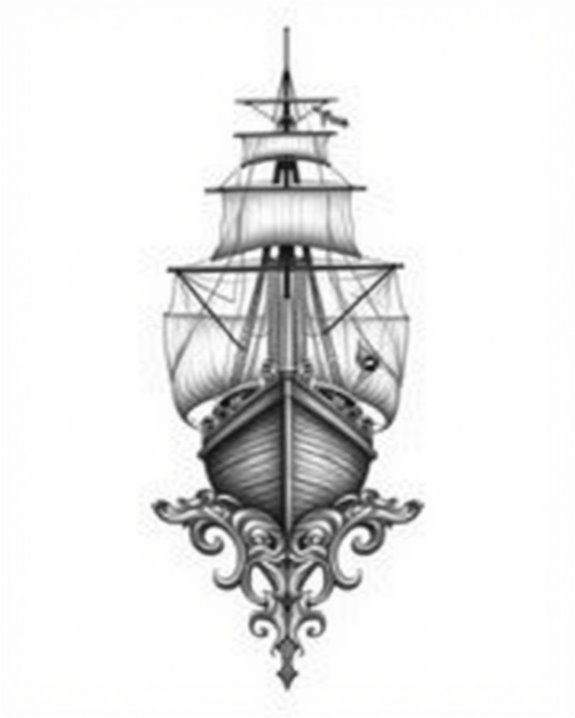 simplified maritime figurehead design