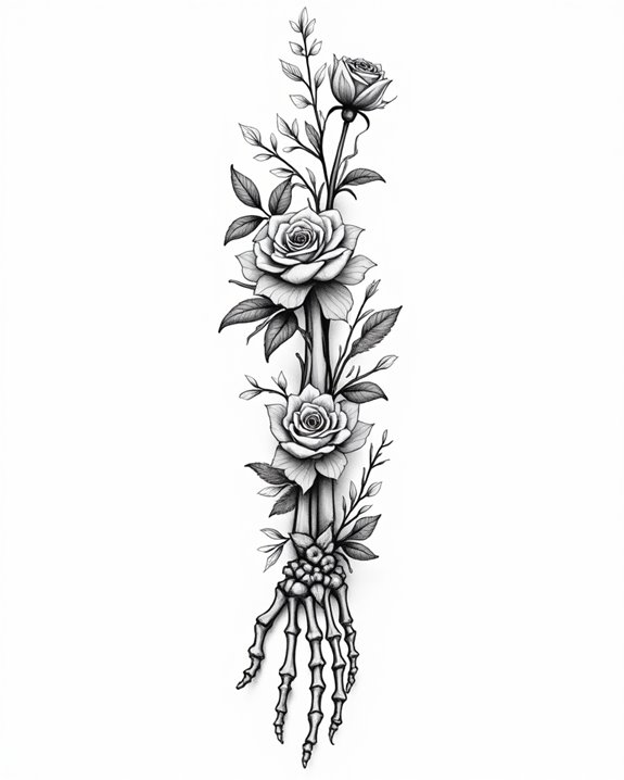skeleton and plant fusion